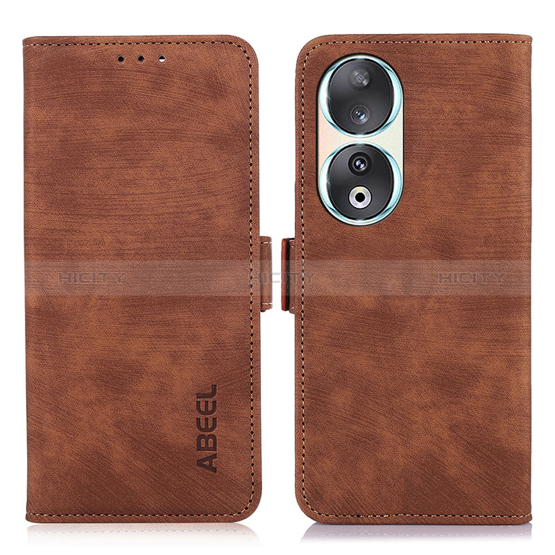 Funda de Cuero Cartera con Soporte Carcasa K09Z para Huawei Honor 90 5G Marron