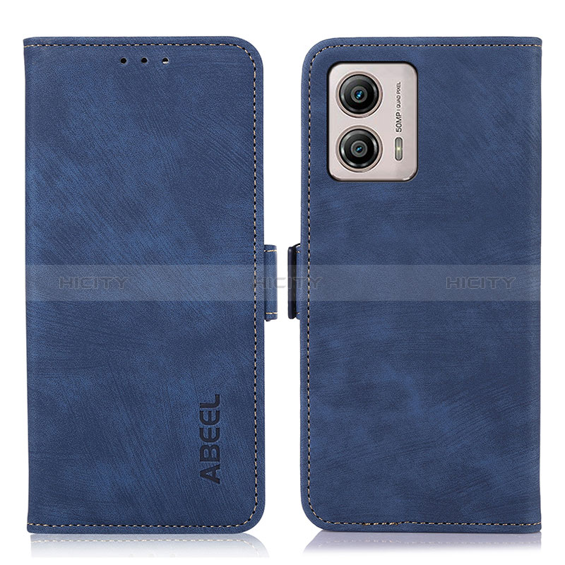 Funda de Cuero Cartera con Soporte Carcasa K09Z para Motorola Moto G53 5G Azul