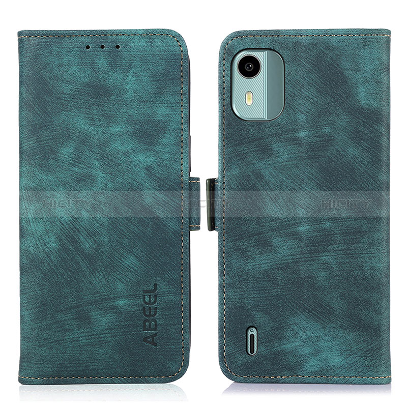 Funda de Cuero Cartera con Soporte Carcasa K09Z para Nokia C12 Plus Verde