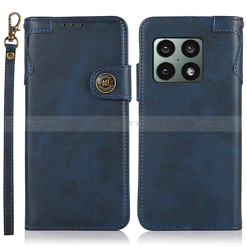 Funda de Cuero Cartera con Soporte Carcasa K09Z para OnePlus 10 Pro 5G Azul