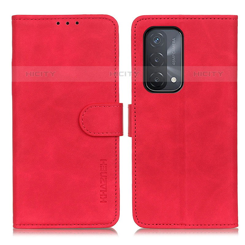 Funda de Cuero Cartera con Soporte Carcasa K09Z para OnePlus Nord N200 5G Rojo