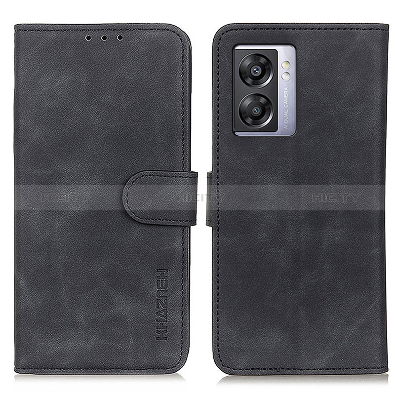 Funda de Cuero Cartera con Soporte Carcasa K09Z para Oppo A77 5G Negro