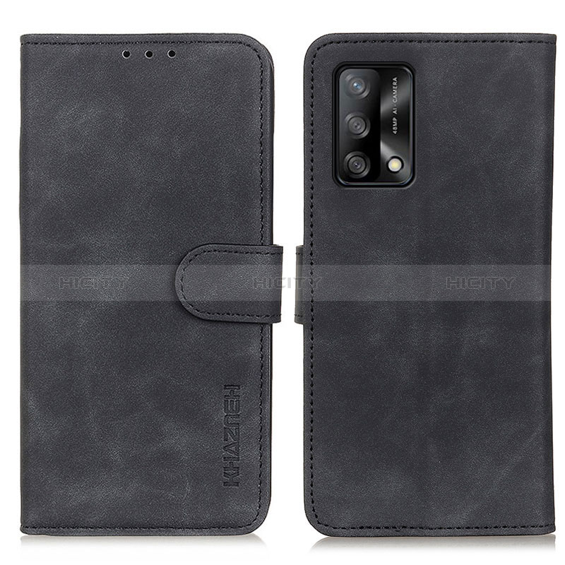 Funda de Cuero Cartera con Soporte Carcasa K09Z para Oppo A95 4G Negro