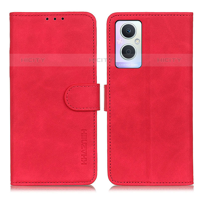 Funda de Cuero Cartera con Soporte Carcasa K09Z para Oppo F21 Pro 5G Rojo