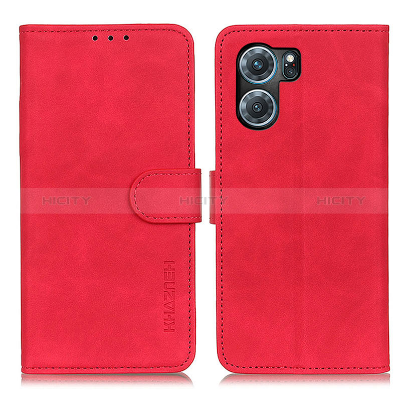 Funda de Cuero Cartera con Soporte Carcasa K09Z para Oppo K10 5G Rojo