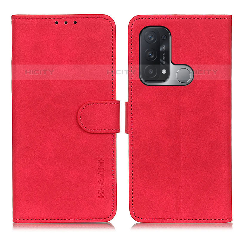 Funda de Cuero Cartera con Soporte Carcasa K09Z para Oppo Reno5 A Rojo