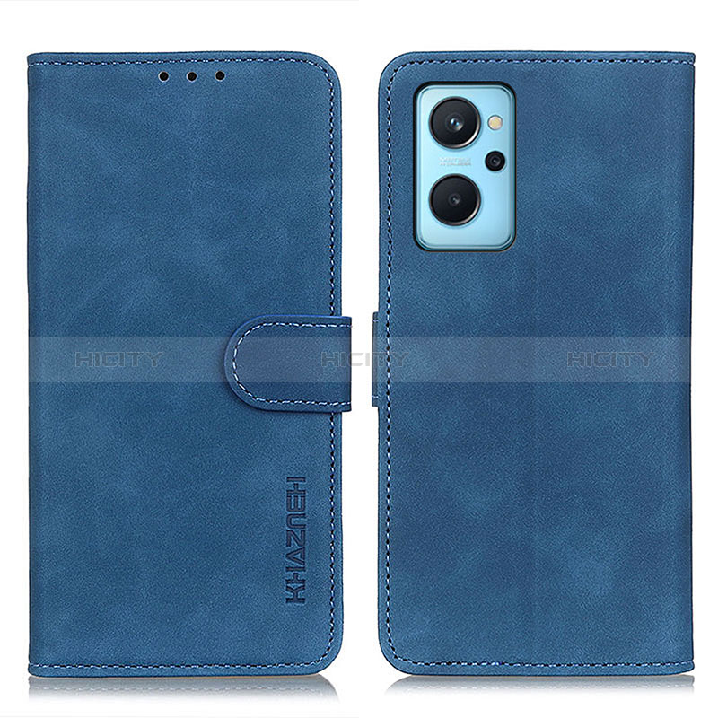 Funda de Cuero Cartera con Soporte Carcasa K09Z para Realme 9i 4G Azul