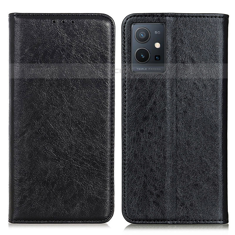 Funda de Cuero Cartera con Soporte Carcasa K09Z para Vivo iQOO Z6 5G Negro