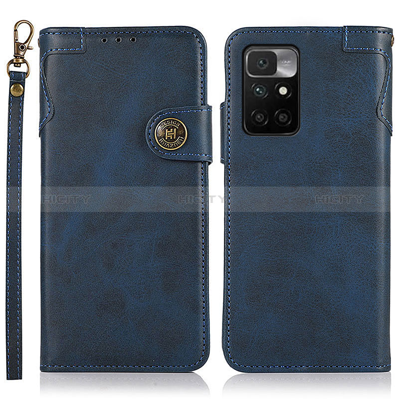 Funda de Cuero Cartera con Soporte Carcasa K09Z para Xiaomi Redmi 10 (2022) Azul