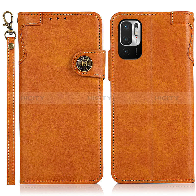 Funda de Cuero Cartera con Soporte Carcasa K09Z para Xiaomi Redmi Note 10 JE 5G Marron