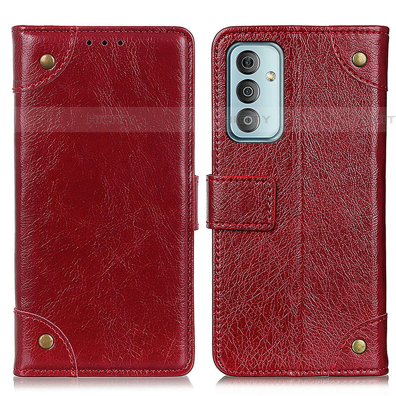 Funda de Cuero Cartera con Soporte Carcasa KZ06 para Samsung Galaxy F23 5G Rojo