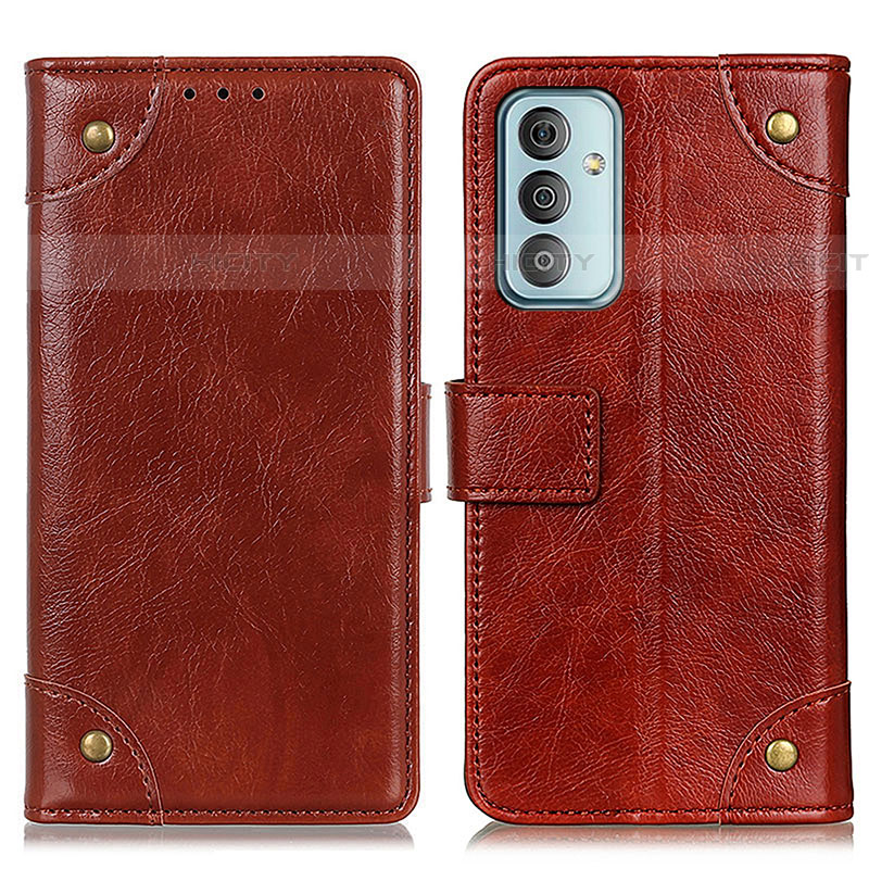 Funda de Cuero Cartera con Soporte Carcasa KZ6 para Samsung Galaxy F23 5G Marron Claro