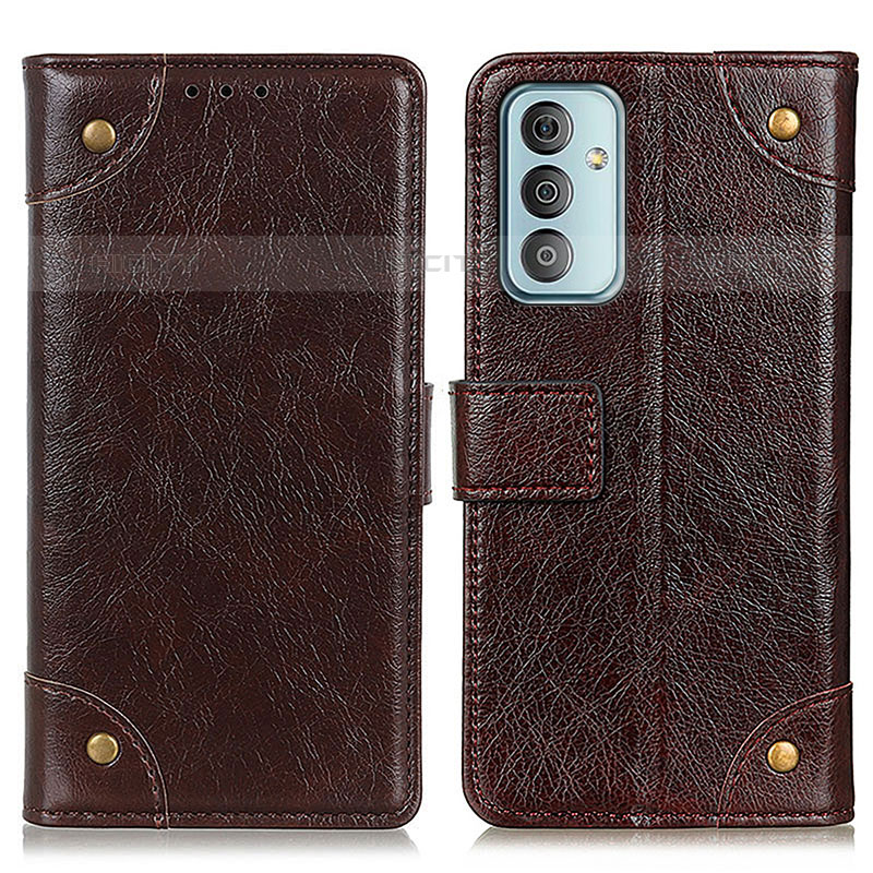 Funda de Cuero Cartera con Soporte Carcasa KZ6 para Samsung Galaxy M23 5G Marron