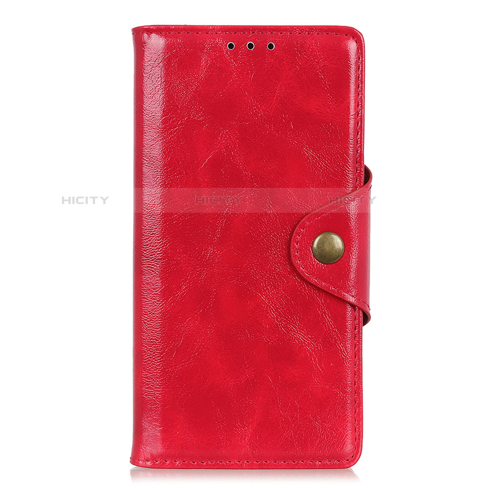 Funda de Cuero Cartera con Soporte Carcasa L01 para Alcatel 1C (2019) Rojo