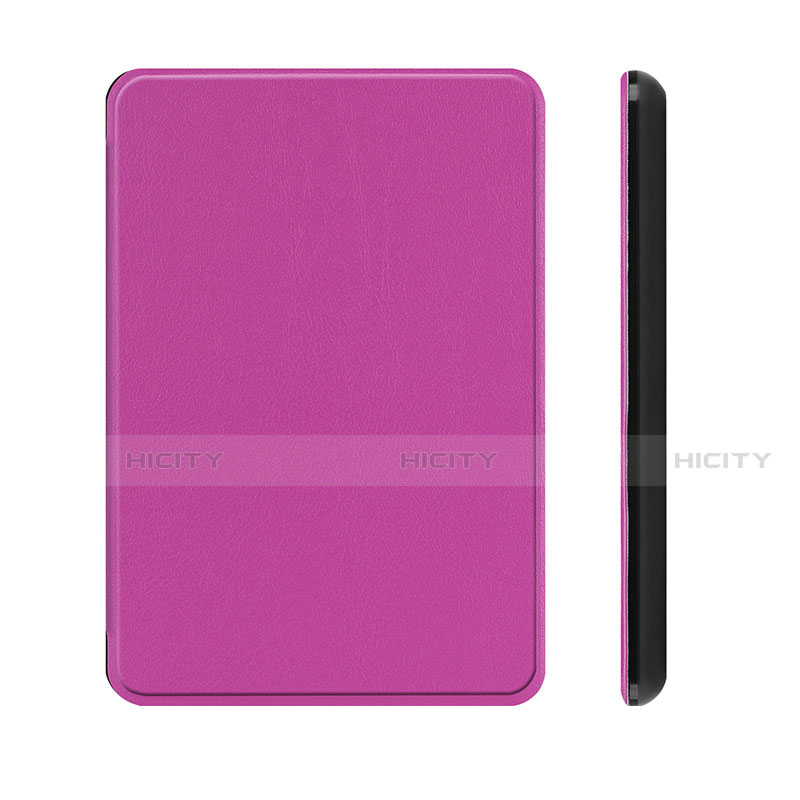 Funda de Cuero Cartera con Soporte Carcasa L01 para Amazon Kindle Paperwhite 6 inch Morado