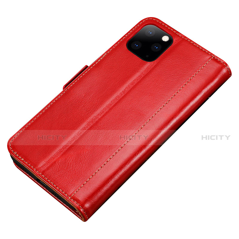 Funda de Cuero Cartera con Soporte Carcasa L01 para Apple iPhone 11 Pro Max Rojo