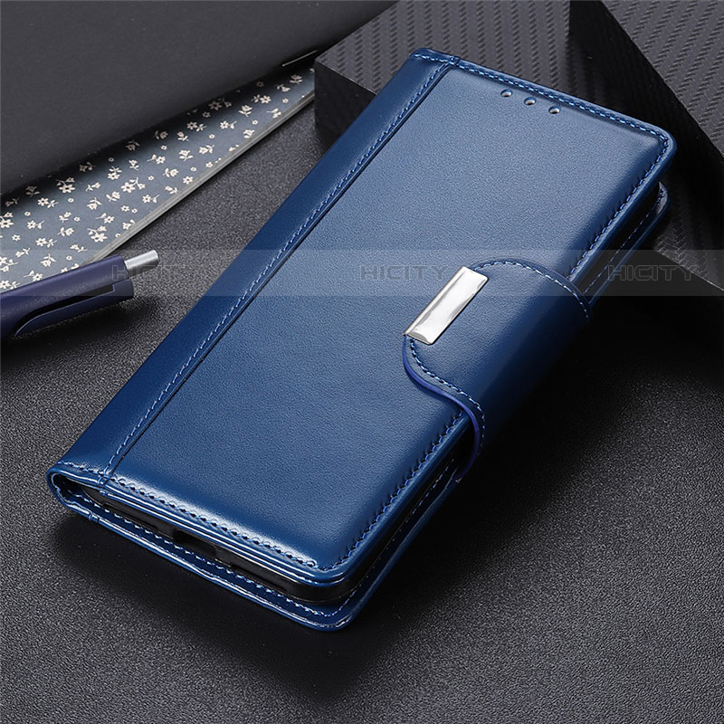 Funda de Cuero Cartera con Soporte Carcasa L01 para Apple iPhone 12 Max Azul