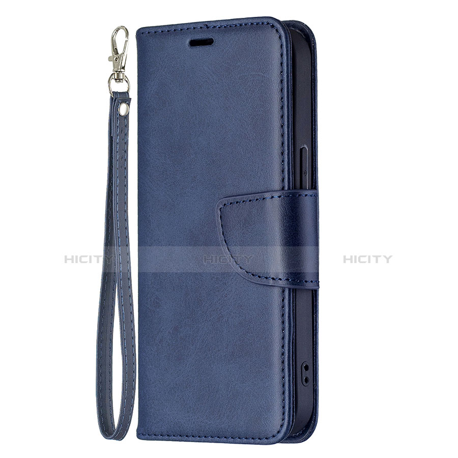 Funda de Cuero Cartera con Soporte Carcasa L01 para Apple iPhone 13 Mini Azul