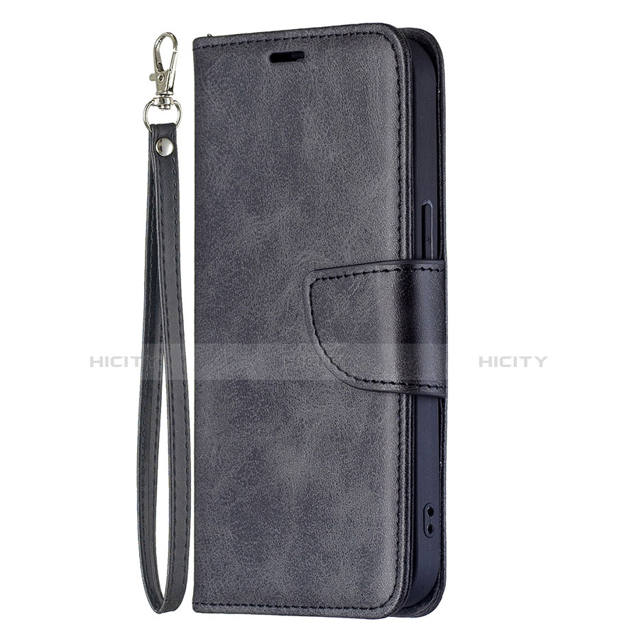 Funda de Cuero Cartera con Soporte Carcasa L01 para Apple iPhone 13 Mini Negro