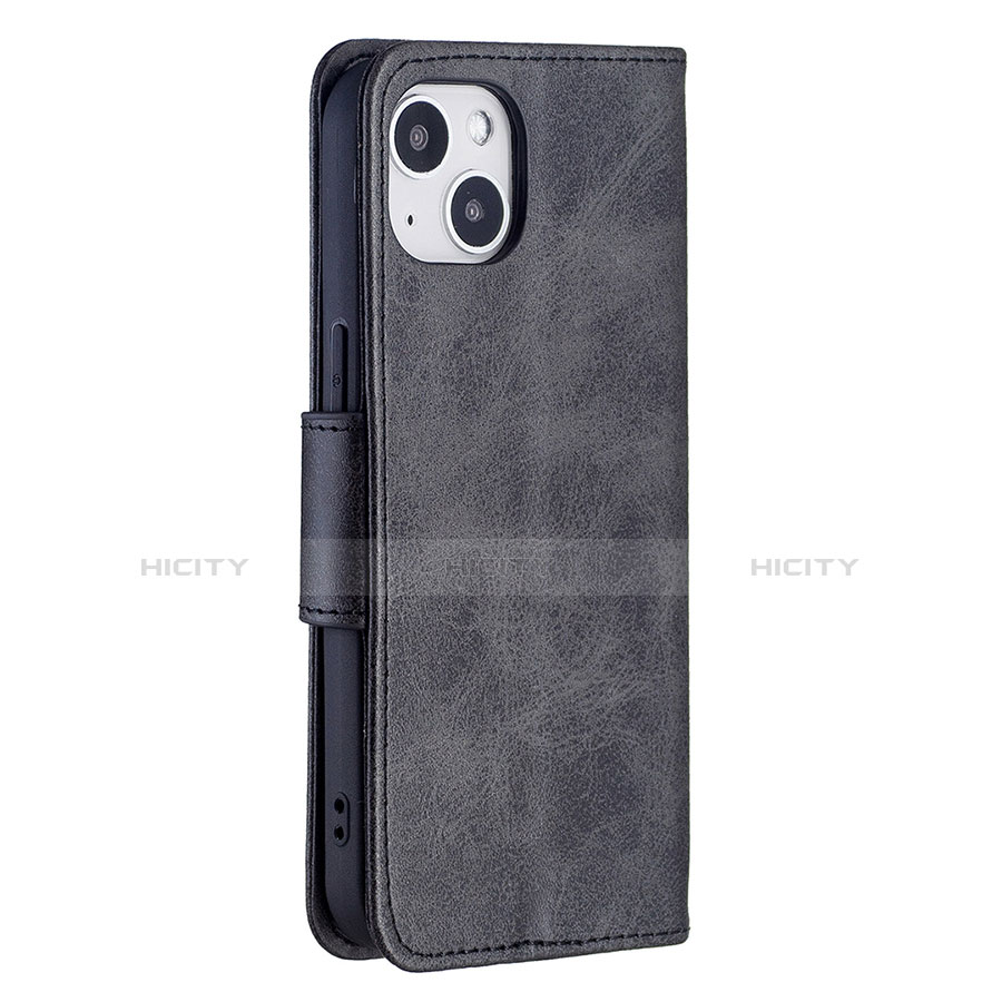 Funda de Cuero Cartera con Soporte Carcasa L01 para Apple iPhone 13 Negro