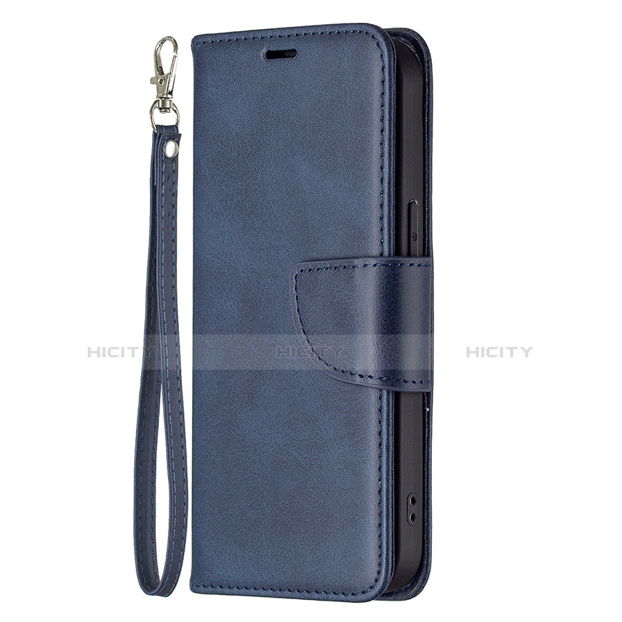 Funda de Cuero Cartera con Soporte Carcasa L01 para Apple iPhone 13 Pro Azul