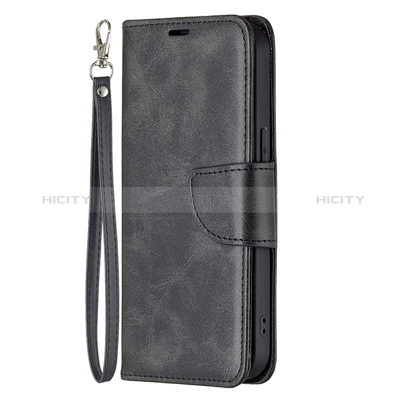 Funda de Cuero Cartera con Soporte Carcasa L01 para Apple iPhone 14 Pro Max Negro