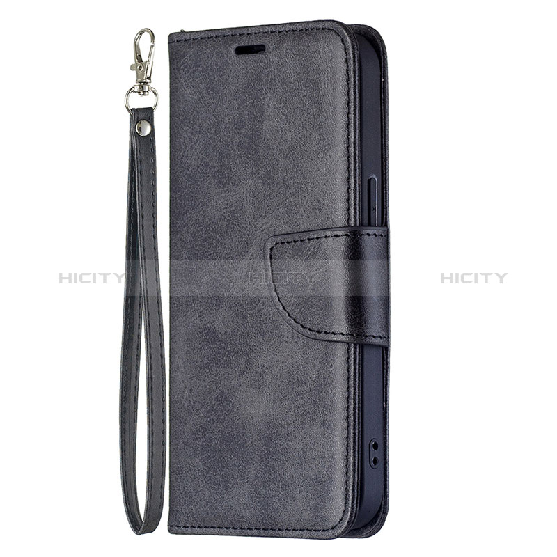 Funda de Cuero Cartera con Soporte Carcasa L01 para Apple iPhone 15 Plus Negro