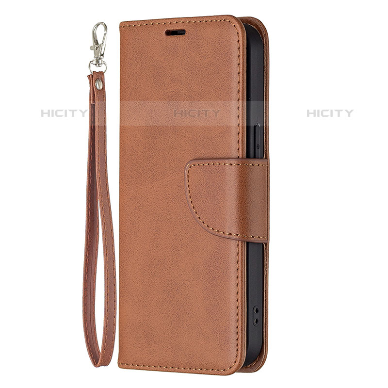 Funda de Cuero Cartera con Soporte Carcasa L01 para Apple iPhone 15 Pro Marron