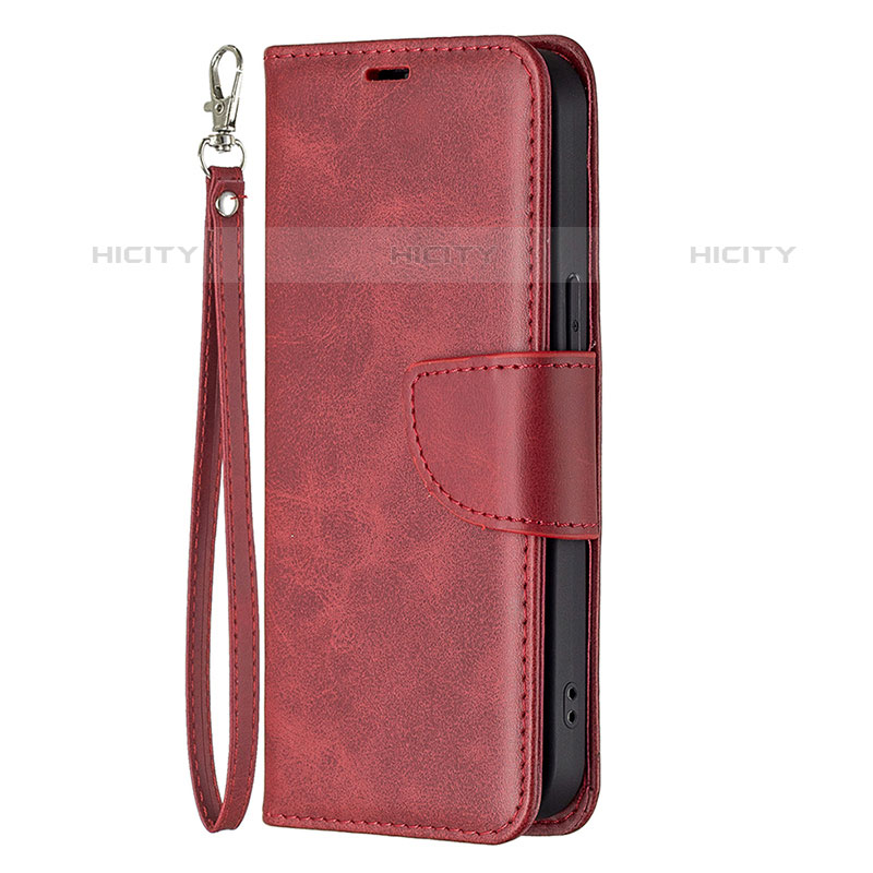 Funda de Cuero Cartera con Soporte Carcasa L01 para Apple iPhone 15 Pro Max Rojo