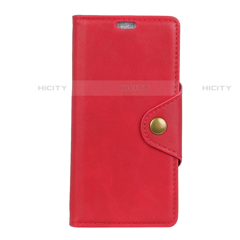 Funda de Cuero Cartera con Soporte Carcasa L01 para Asus Zenfone Max ZB555KL Rojo