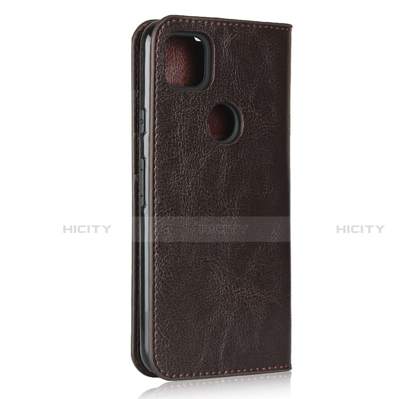 Funda de Cuero Cartera con Soporte Carcasa L01 para Google Pixel 4a Marron