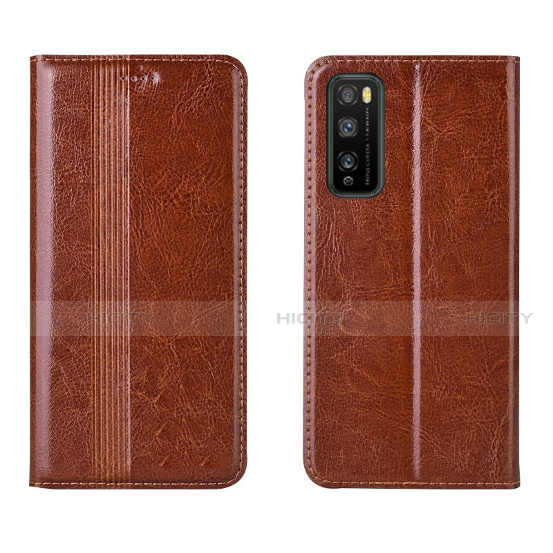 Funda de Cuero Cartera con Soporte Carcasa L01 para Huawei Enjoy 20 Pro 5G Naranja