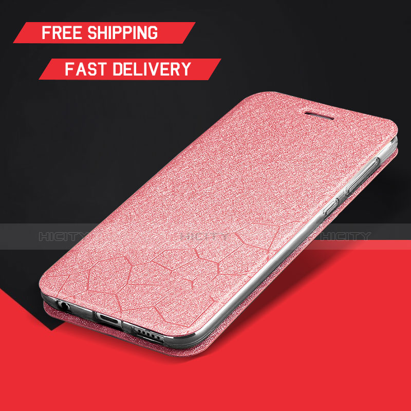 Funda de Cuero Cartera con Soporte Carcasa L01 para Huawei Enjoy 9 Plus Oro Rosa