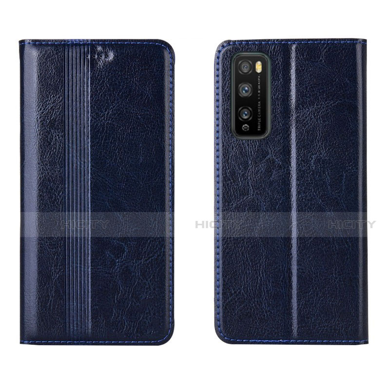 Funda de Cuero Cartera con Soporte Carcasa L01 para Huawei Enjoy Z 5G Azul