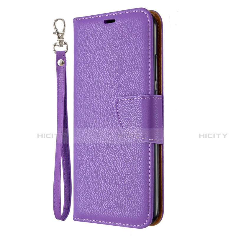 Funda de Cuero Cartera con Soporte Carcasa L01 para Huawei Honor 9C Morado