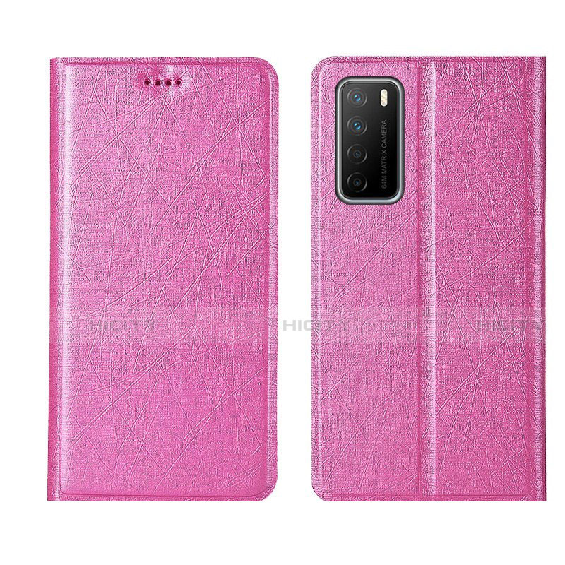 Funda de Cuero Cartera con Soporte Carcasa L01 para Huawei Honor Play4 5G Rosa