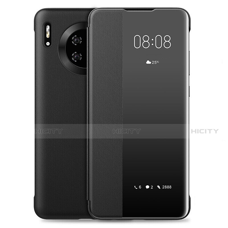 Funda de Cuero Cartera con Soporte Carcasa L01 para Huawei Mate 30 5G Negro