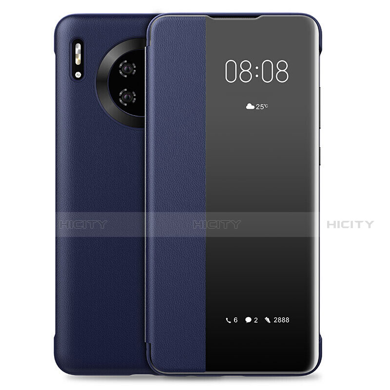 Funda de Cuero Cartera con Soporte Carcasa L01 para Huawei Mate 30 Azul