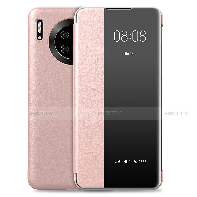 Funda de Cuero Cartera con Soporte Carcasa L01 para Huawei Mate 30 Pro 5G Oro Rosa