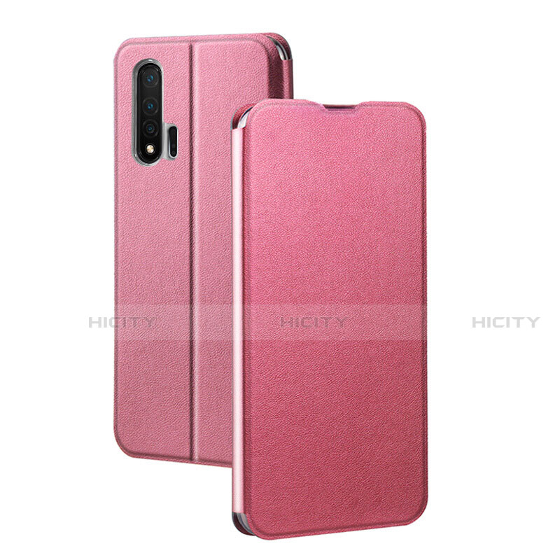 Funda de Cuero Cartera con Soporte Carcasa L01 para Huawei Nova 6 Rojo