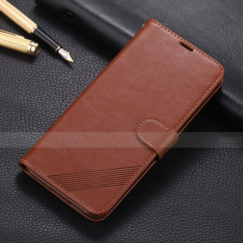 Funda de Cuero Cartera con Soporte Carcasa L01 para Huawei Nova 7i Marron