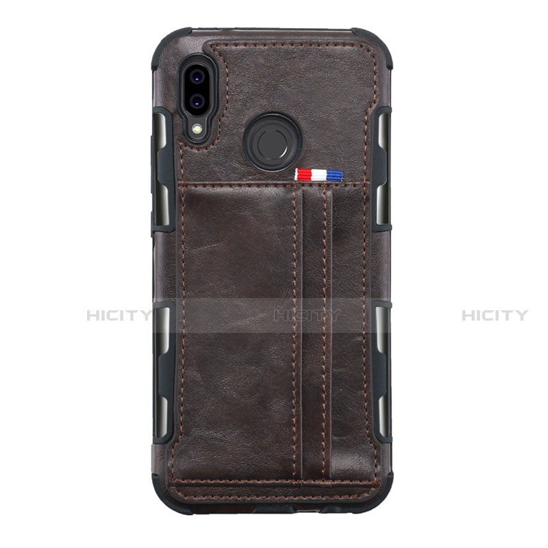 Funda de Cuero Cartera con Soporte Carcasa L01 para Huawei P20 Lite Marron