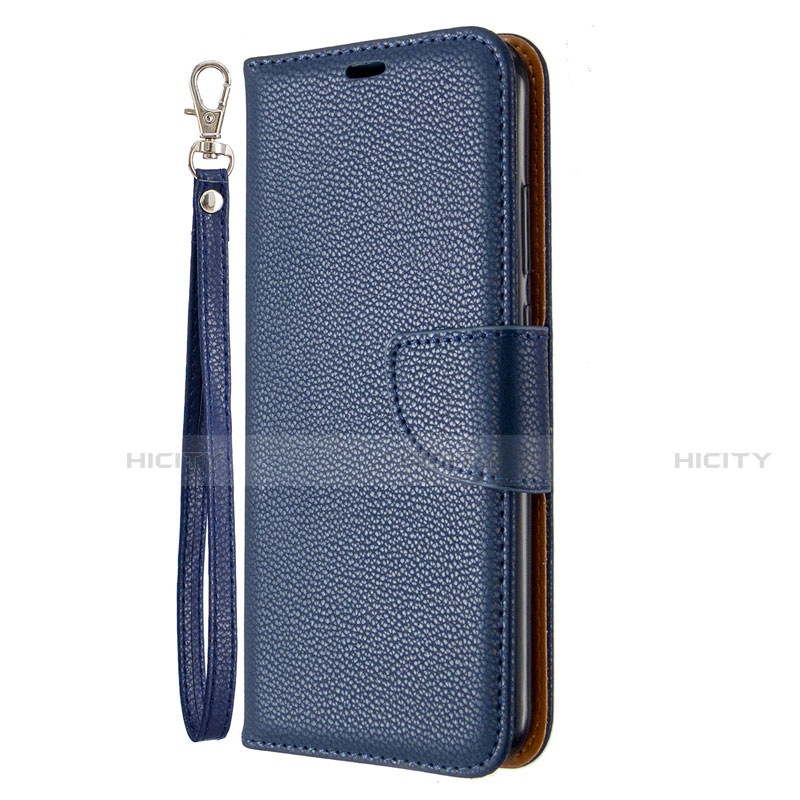 Funda de Cuero Cartera con Soporte Carcasa L01 para Huawei Y7p Azul