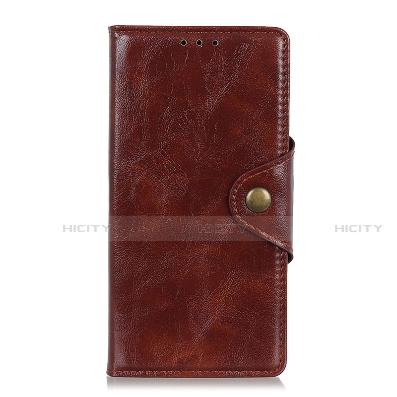 Funda de Cuero Cartera con Soporte Carcasa L01 para Huawei Y8p Marron