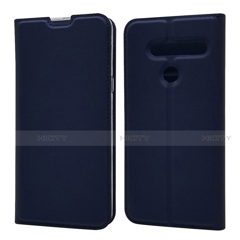 Funda de Cuero Cartera con Soporte Carcasa L01 para LG G8 ThinQ Azul