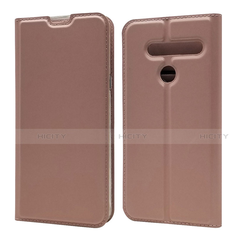 Funda de Cuero Cartera con Soporte Carcasa L01 para LG G8 ThinQ Oro Rosa