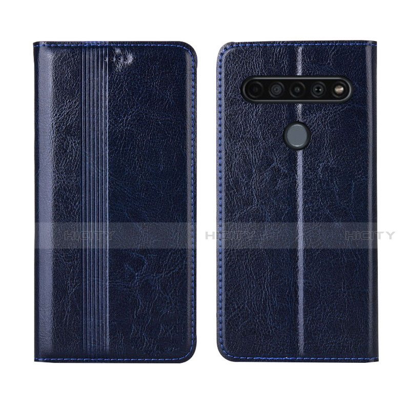 Funda de Cuero Cartera con Soporte Carcasa L01 para LG K41S Azul Real