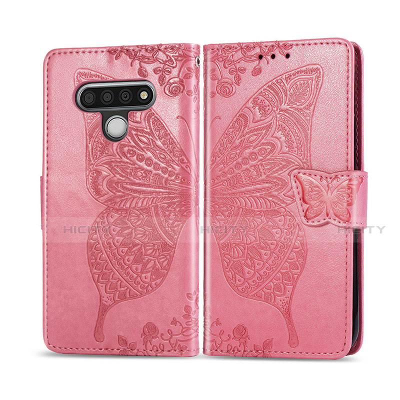 Funda de Cuero Cartera con Soporte Carcasa L01 para LG Stylo 6 Rosa