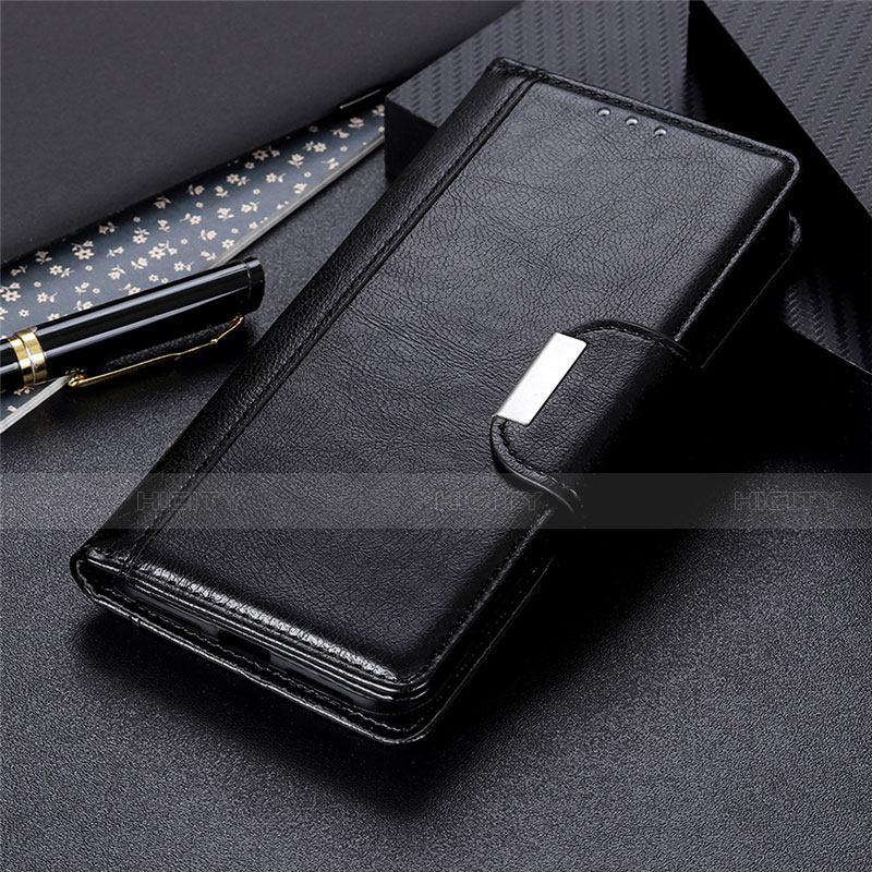 Funda de Cuero Cartera con Soporte Carcasa L01 para Motorola Moto E7 (2020) Negro