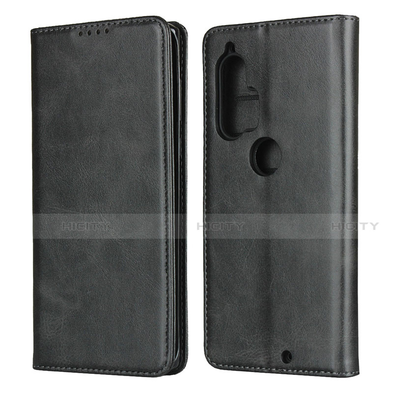 Funda de Cuero Cartera con Soporte Carcasa L01 para Motorola Moto Edge Plus Negro